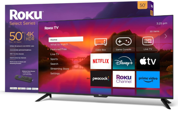 Roku Smart TV – 50-Inch Select Series 4K HDR RokuTV